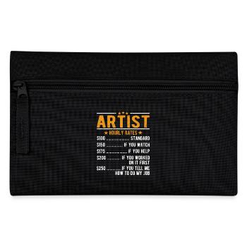 Artists Hourly Wage - Pencil Case - black - Front
