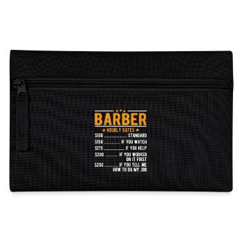 Barbier Stundenlohn - Federtasche - Schwarz - Vorne