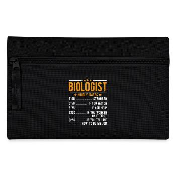 Biologist Hourly wage - Pencil Case - black - Front