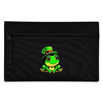 Mignonne grenouille magique le jour de la Saint-Patrick - Trousse - noir - Devant