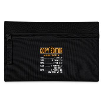 Rédacteur Salaire horaire - Trousse - noir - Devant