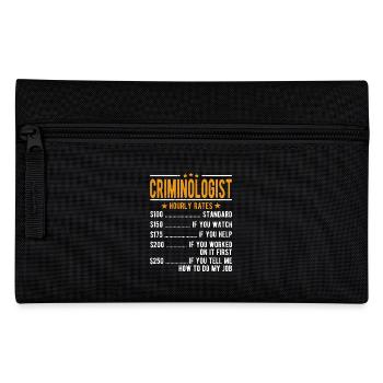 Criminologist Hourly wage - Pencil Case - black - Front