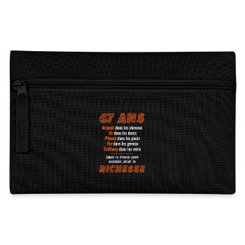 67 Ans Anniversaire Drôle Idée Cadeau - Trousse - noir - Devant