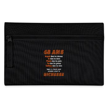68 Year Old Birthday Funny Gift Idea - Pencil Case - black - Front
