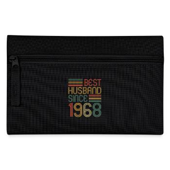 55. Hochzeitstag Bester Ehemann seit 1968 - Federtasche - Schwarz - Vorne