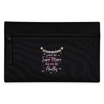 Mamicultrice : mamie fête grand-mère apicultrice - Trousse - noir - Devant