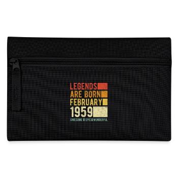 Birthday February 1959 - Pencil Case - black - Front