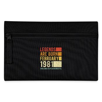 Birthday February 1981 - Pencil Case - black - Front