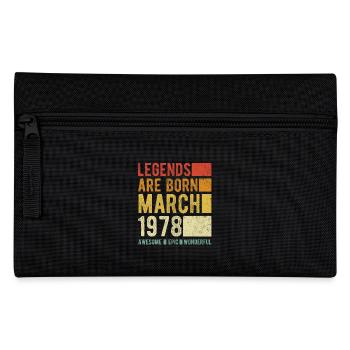 Birthday March 1978 - Pencil Case - black - Front