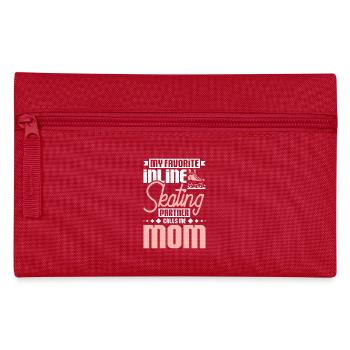 Ma patineuse à roues alignées préférée m’appelle maman - Trousse - rouge - Devant