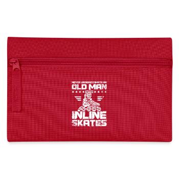 Ne sous-estimez jamais un vieil homme avec des patins à roues alignées - Trousse - rouge - Devant