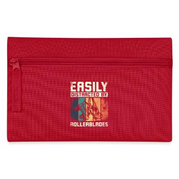 Easily distracted by rollerblades - Pencil Case - red - Front