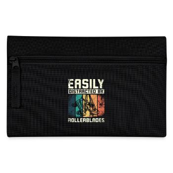 Easily distracted by rollerblades - Pencil Case - black - Front
