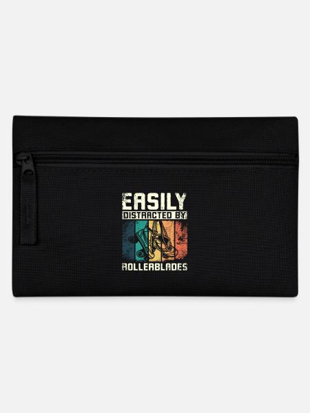 Easily distracted by rollerblades - Pencil Case - black