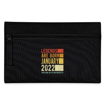 Birthday January 2022 - Pencil Case - black - Front