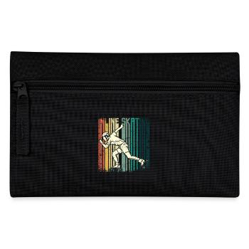 Retro Vintage rollerblade inline skating - Pencil Case - black - Front