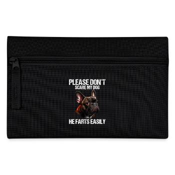 S’il vous plaît, n’effrayez pas mon chien Français Bulldog - Trousse - noir - Devant