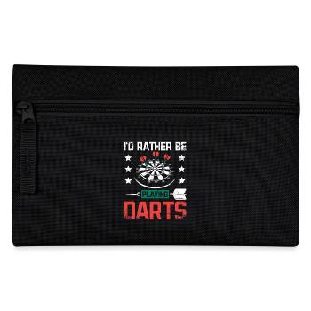 I'd rather be playing darts - Pencil Case - black - Front