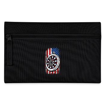 Usa American flag 4th of july Darts - Pencil Case - black - Front