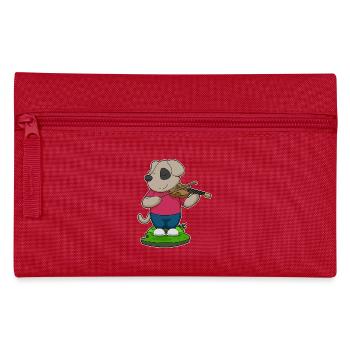 Chien Musicien Musique de violon - Trousse - rouge - Devant