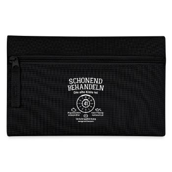 41. Geburtstag Schonend Behandeln Alte Kiste 41 - Federtasche - Schwarz - Vorne