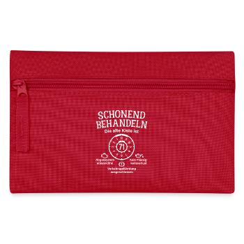 71. Geburtstag Schonend Behandeln Alte Kiste 71 - Federtasche - Rot - Vorne
