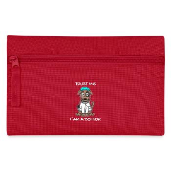 Tier Tierarzt Tiermedizin Geschenk - Federtasche - Rot - Vorne