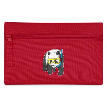 Panda Taucher Schnorchel Tauchen - Federtasche - Rot - Vorne