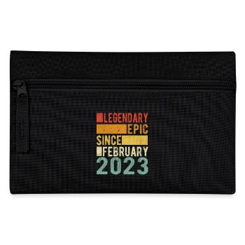 Birthday February 2023 Legendary epic - Pencil Case - black - Front