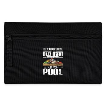 Old man show you how to play pool - Pencil Case - black - Front