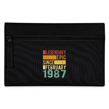 Birthday February 1987 Legendary epic - Pencil Case - black - Front