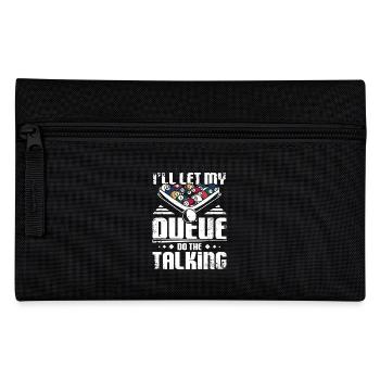I'll let my billard queue the talking - Federtasche - Schwarz - Vorne