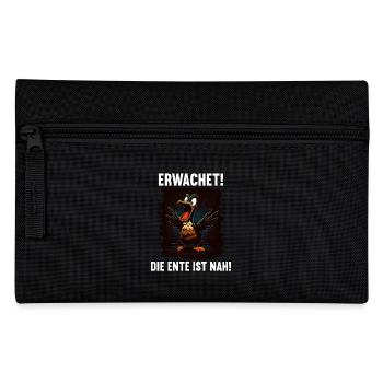 Erwachet Die Ente ist nah Duck Ente lustiges Enten - Federtasche - Schwarz - Vorne