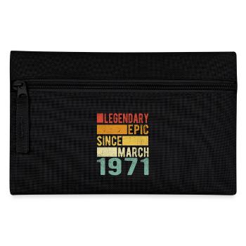 Geburtstag März 1971 Legendär Episch - Federtasche - Schwarz - Vorne