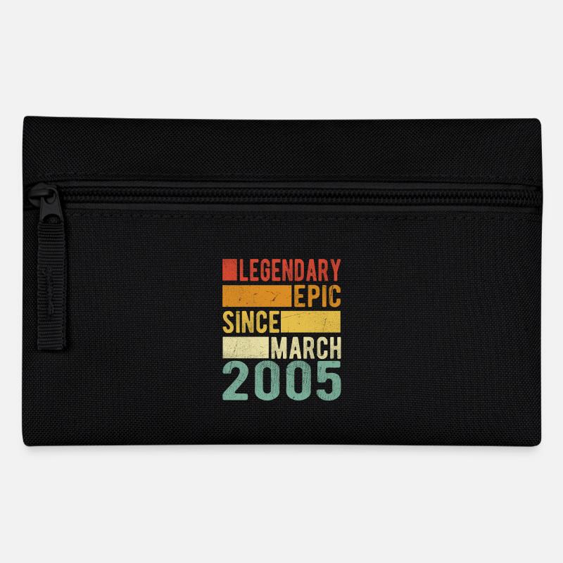 Geburtstag März 2005 Legendär Episch - Federtasche - Schwarz