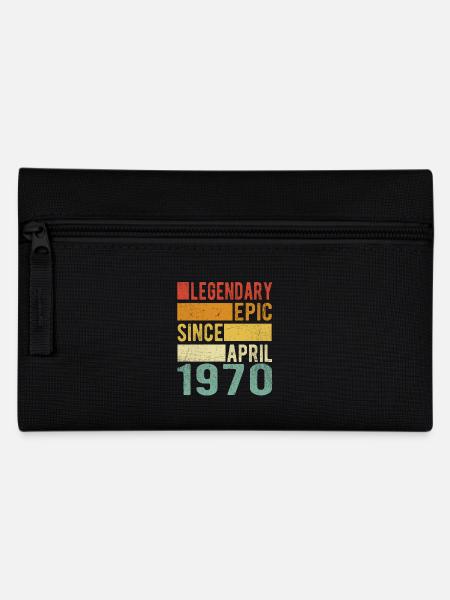Geburtstag April 1970 Legendär Episch - Federtasche - Schwarz