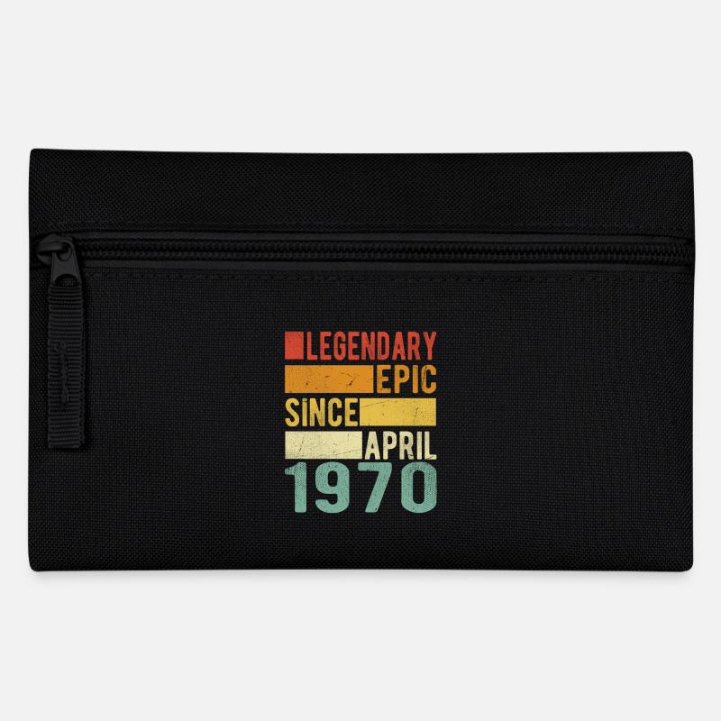 Geburtstag April 1970 Legendär Episch - Federtasche - Schwarz
