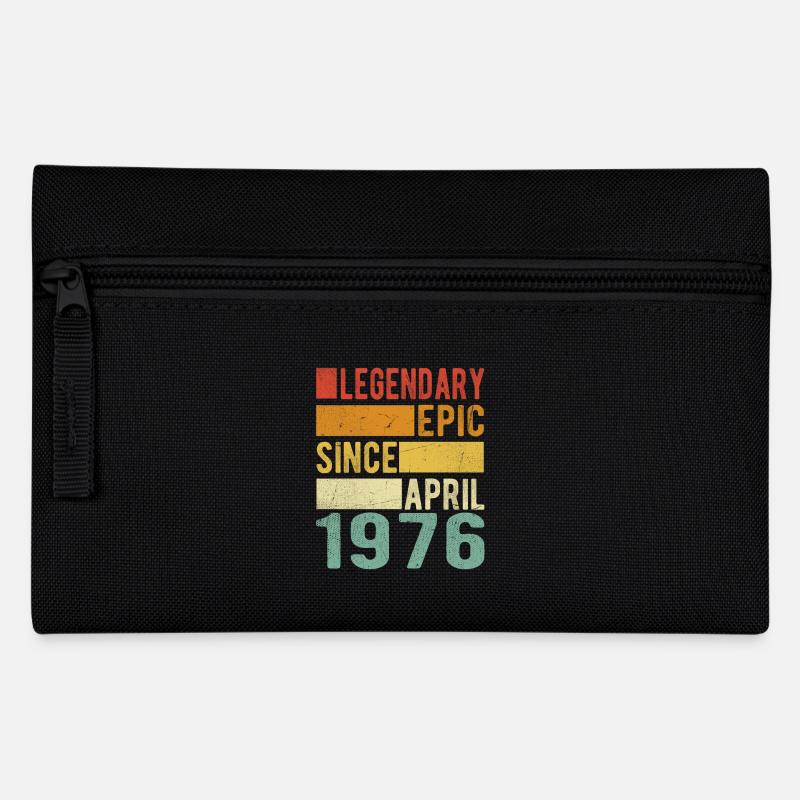 Geburtstag April 1976 Legendär Episch - Federtasche - Schwarz