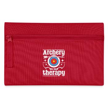 Archery is my therapy - Pencil Case - red - Front