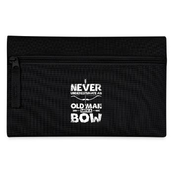 Never underestimate an old man with a bow - Pencil Case - black - Front
