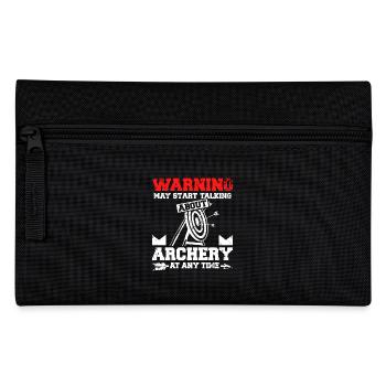 Start talking about archery at any time - Pencil Case - black - Front