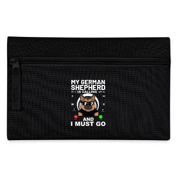 Mein Deutscher Schäferhund ruft und ich muss gehen - Federtasche - Schwarz - Vorne