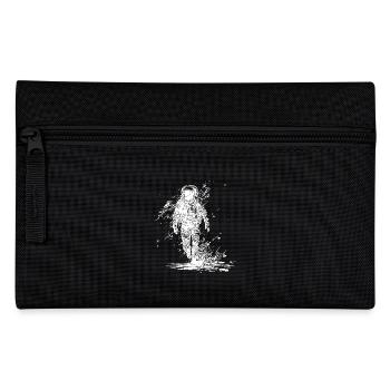 Astronaut in Unendlichkeit mit Blumen - Federtasche - Schwarz - Vorne