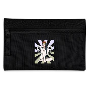 Mystical Fantasy Girl Horns Occult Spiritual - Pencil Case - black - Front