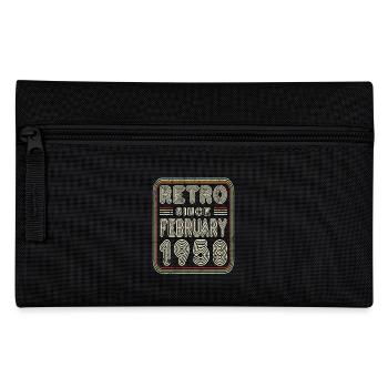 Anniversaire Février 1958 Cadeau rétro - Trousse - noir - Devant