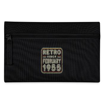 Birthday February 1955 Retro Gift - Pencil Case - black - Front