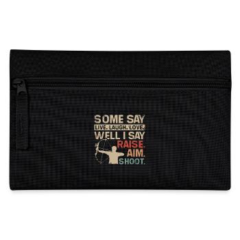 I say lifting, aiming, archery - Pencil Case - black - Front