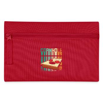 Retro Vintage Cornhole - Federtasche - Rot - Vorne