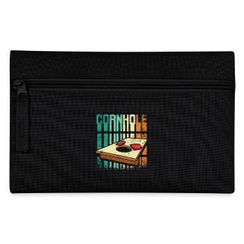 Retro Vintage Cornhole - Federtasche - Schwarz - Vorne