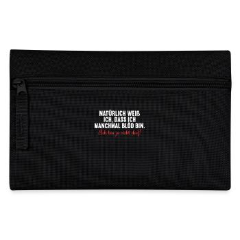 Natürlich weiß ich dass ich manchmal doof bin - Federtasche - Schwarz - Vorne
